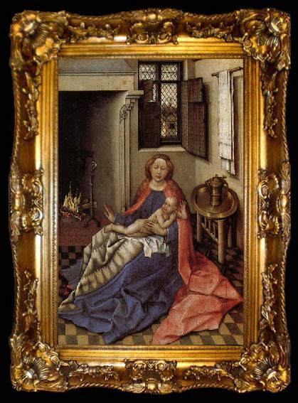 framed  Robert Campin Madonna and Child Befor a Fireplace, ta009-2